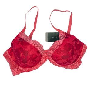 Natori Bra 36C Bright Rose Print Pink Bra NEW